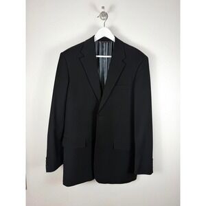 Perry Ellis Men's Black suit jacket - Size‎ 40 Long - Subtle vertical stripes